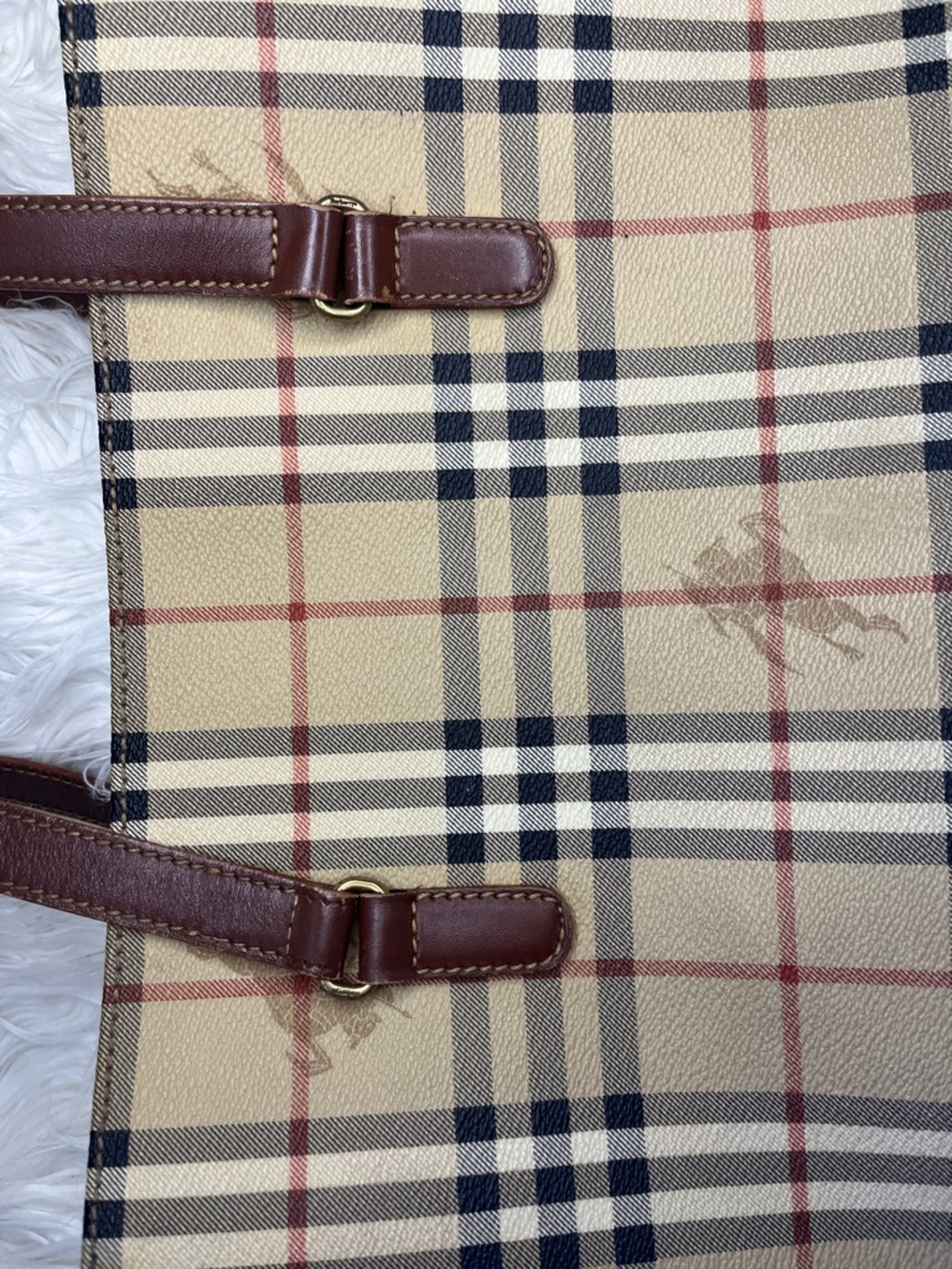 Vintage Burberry Haymarket check coated canvas tote - Picture 13 of 16